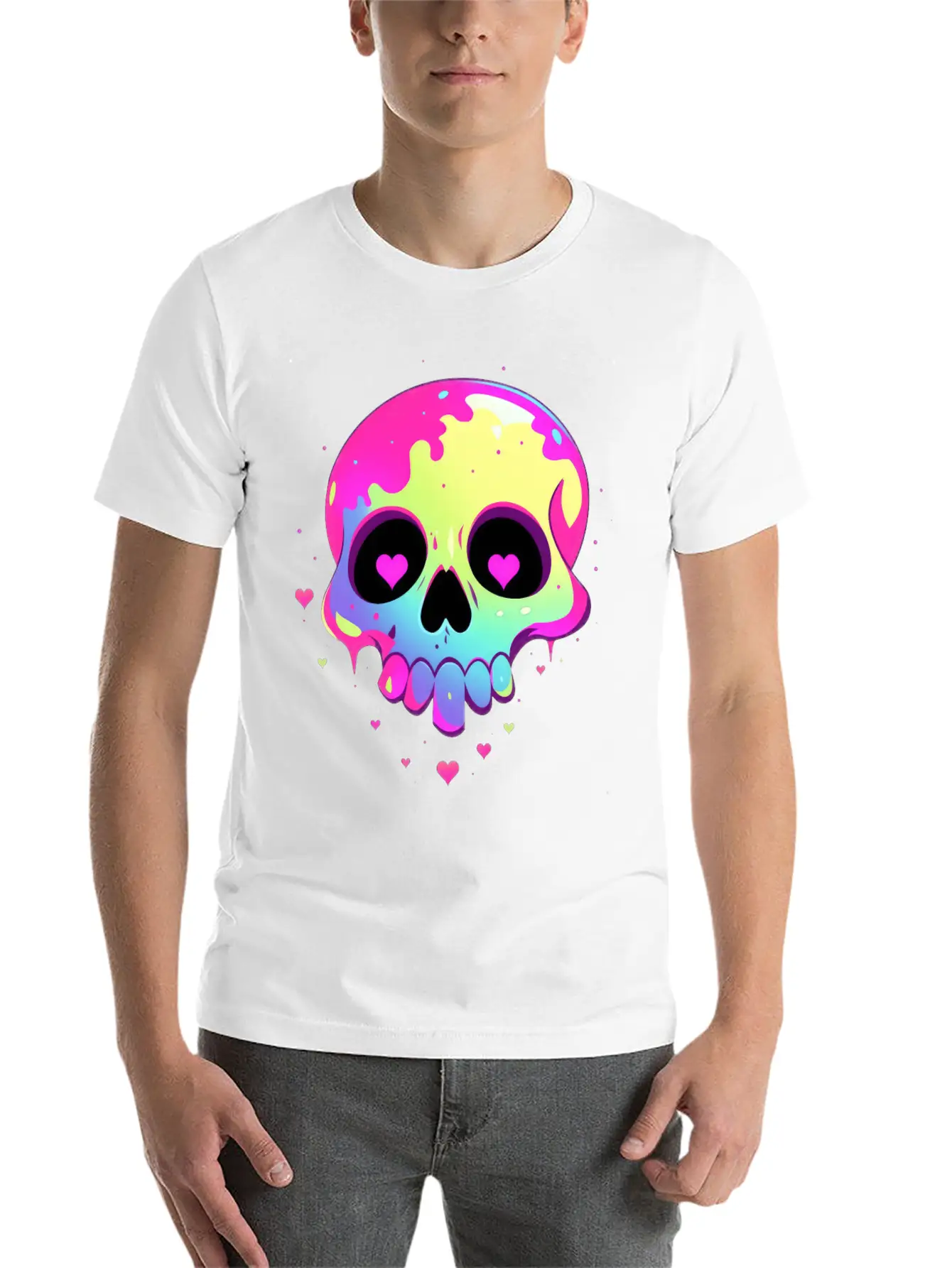 Cute Punk Skull / Kawaii Punk Skull Classic Cotton Tee – Unisex Comfort For Any Season
