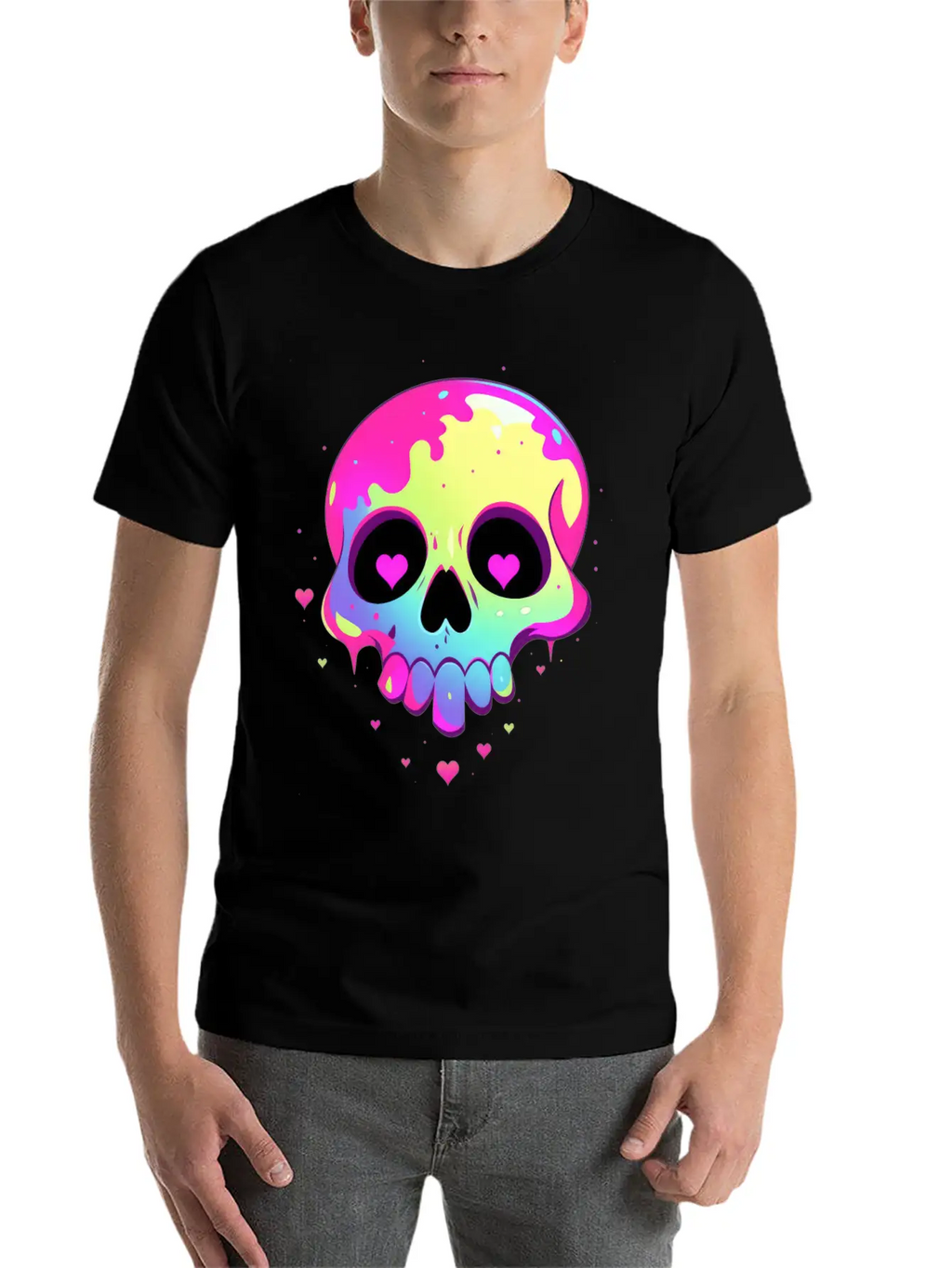 Cute Punk Skull / Kawaii Punk Skull Classic Cotton Tee – Unisex Comfort For Any Season