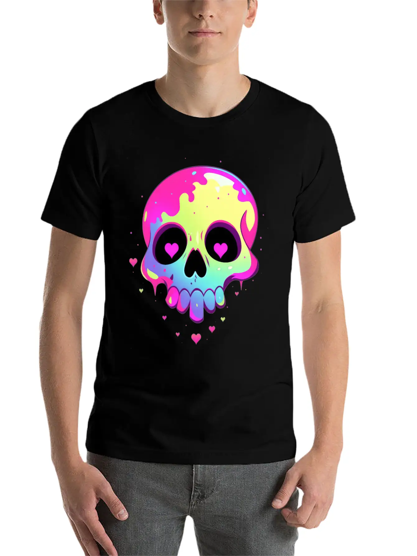 Cute Punk Skull / Kawaii Punk Skull Classic Cotton Tee – Unisex Comfort For Any Season