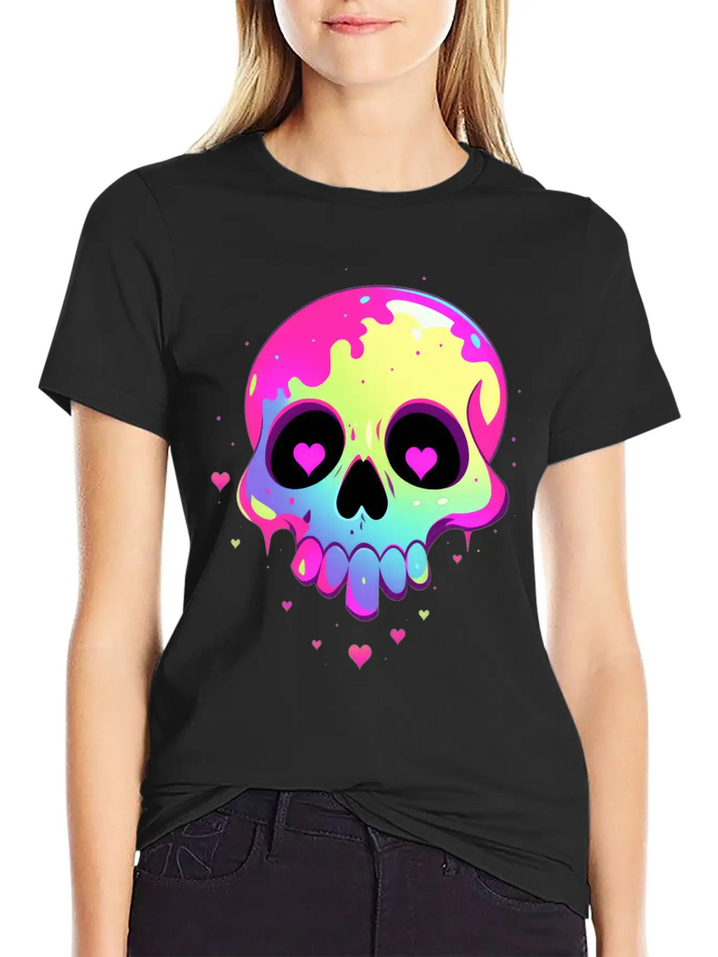 Cute Punk Skull / Kawaii Punk Skull Classic Cotton Tee – Unisex Comfort For Any Season
