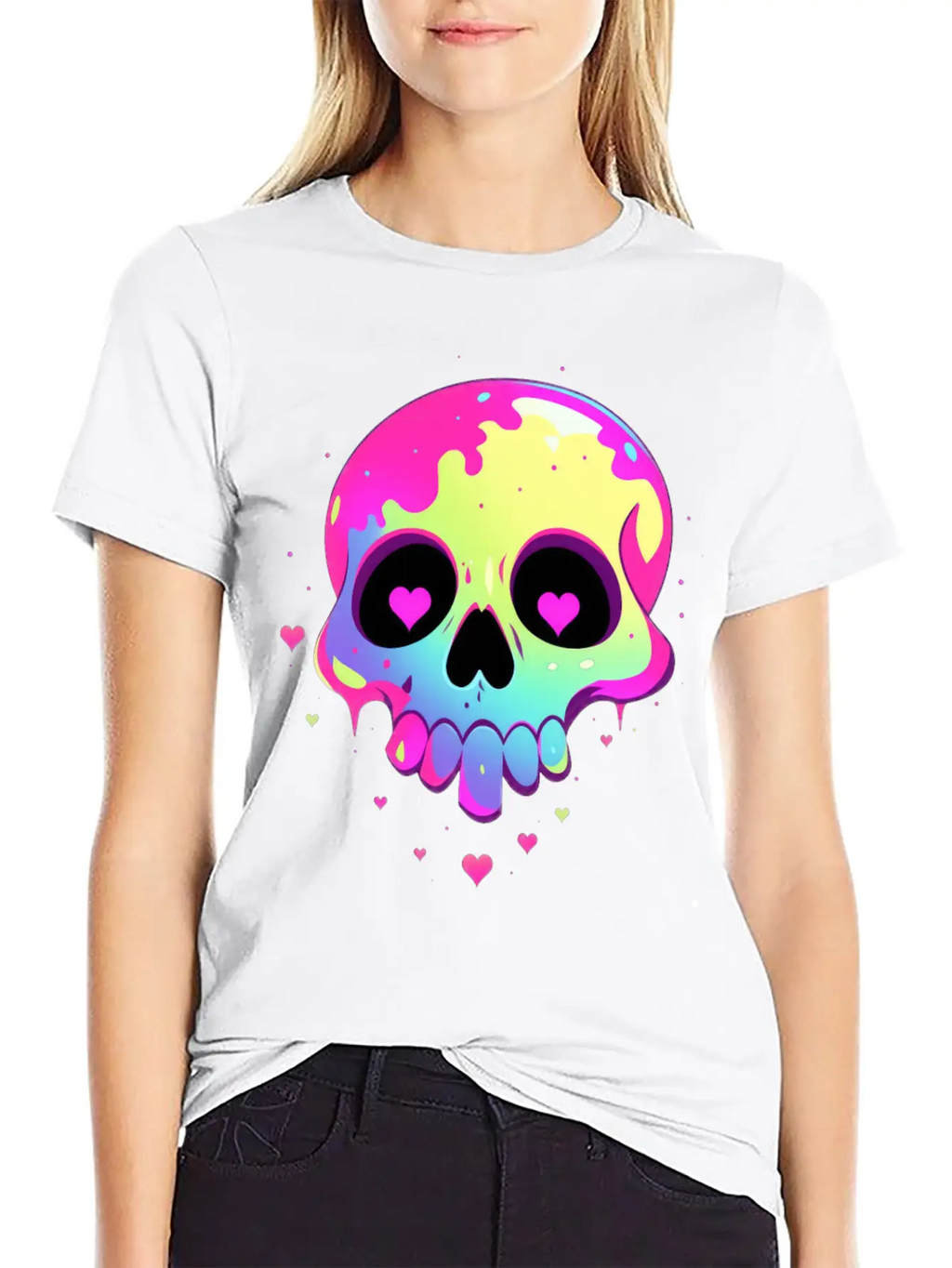 Cute Punk Skull / Kawaii Punk Skull Classic Cotton Tee – Unisex Comfort For Any Season