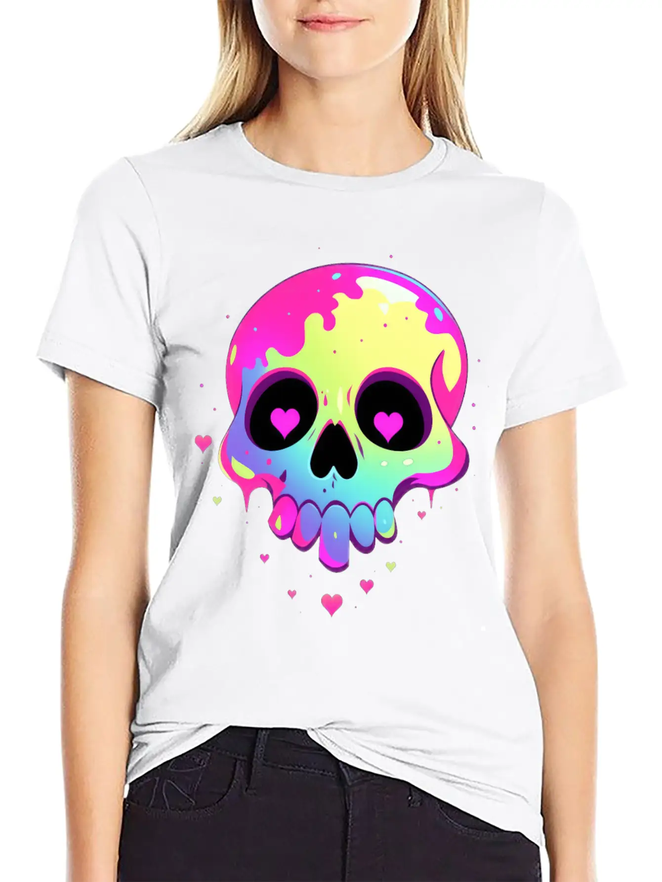Cute Punk Skull / Kawaii Punk Skull Classic Cotton Tee – Unisex Comfort For Any Season