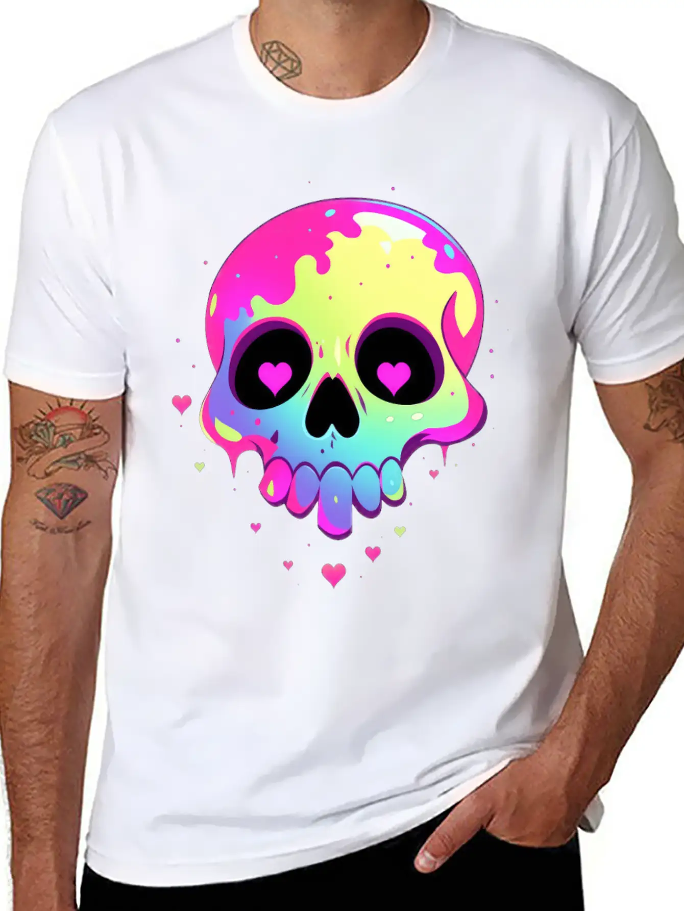 Cute Punk Skull / Kawaii Punk Skull Classic Cotton Tee – Unisex Comfort For Any Season