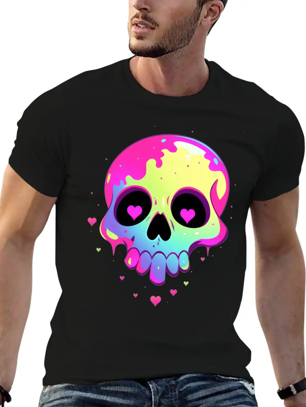 Cute Punk Skull / Kawaii Punk Skull Classic Cotton Tee – Unisex Comfort For Any Season