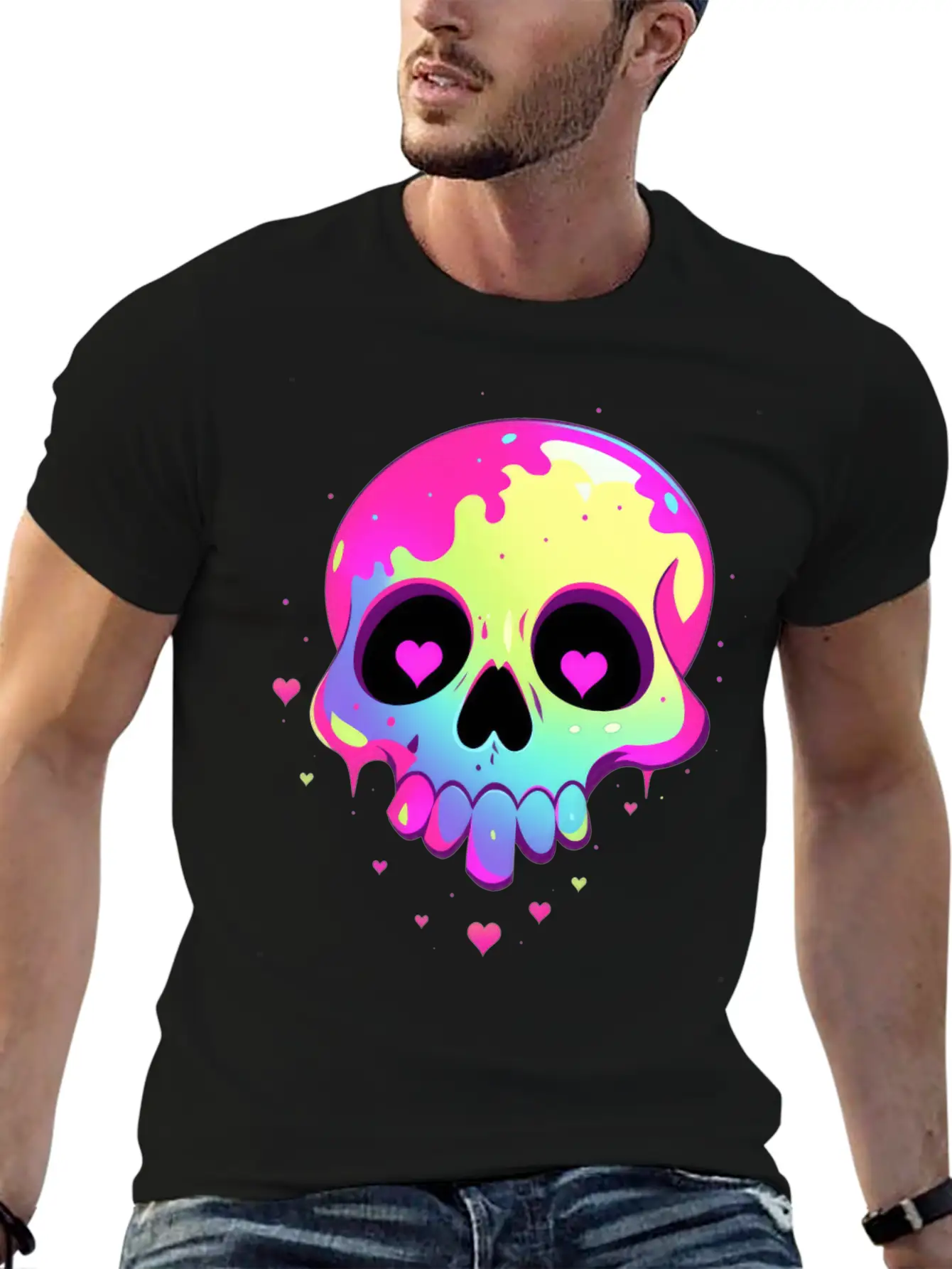Cute Punk Skull / Kawaii Punk Skull Classic Cotton Tee – Unisex Comfort For Any Season