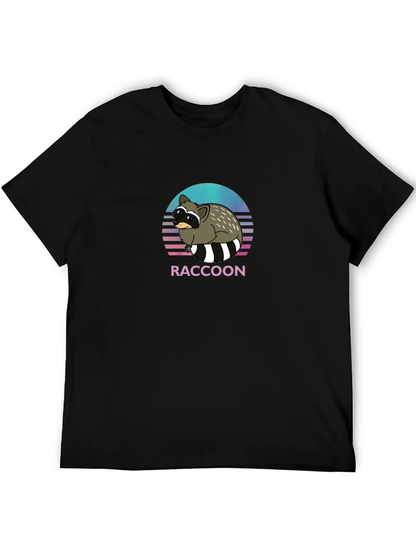 Cute Raccoon Animal Art Animals Graphic Wildlife Breathable Soft Cotton T-Shirt – Timeless Casual Look