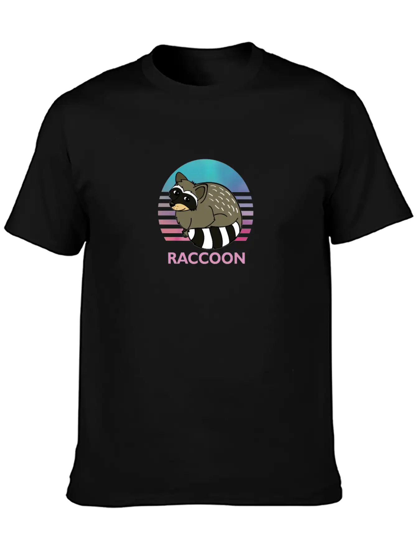Cute Raccoon Animal Art Animals Graphic Wildlife Breathable Soft Cotton T-Shirt – Timeless Casual Look