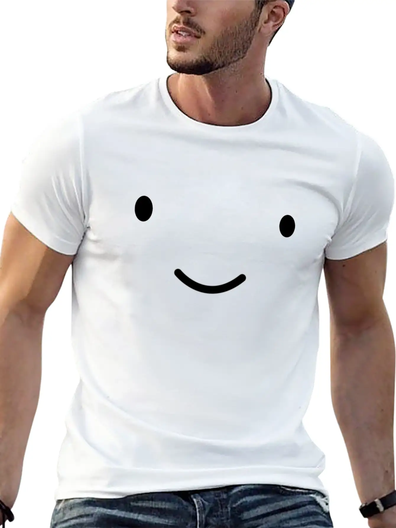 Cute Smile Stylish Everyday T-Shirt – Unisex Basic Cotton Tee