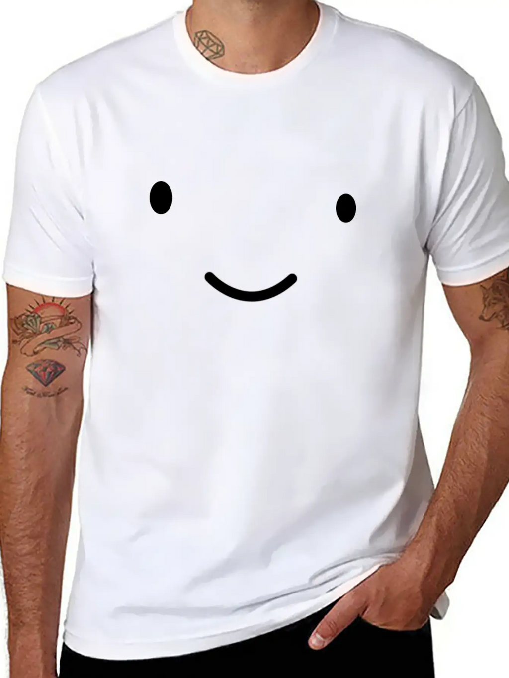 Cute Smile Stylish Everyday T-Shirt – Unisex Basic Cotton Tee