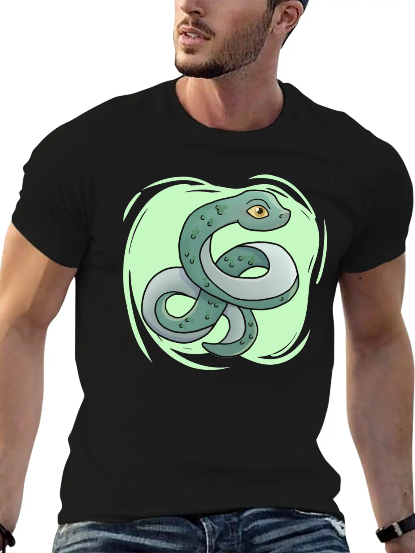 Cute Snake Boys Snake Breathable Soft Cotton T-Shirt – Timeless Casual Look