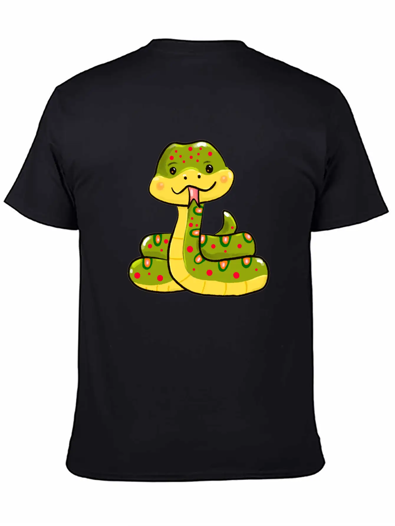 Cute Snake Relaxed Everyday Tee – Lightweight And Durable Cotton
