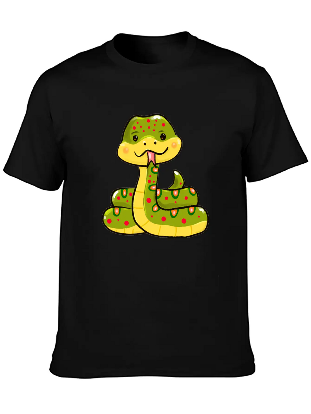 Cute Snake Relaxed Everyday Tee – Lightweight And Durable Cotton