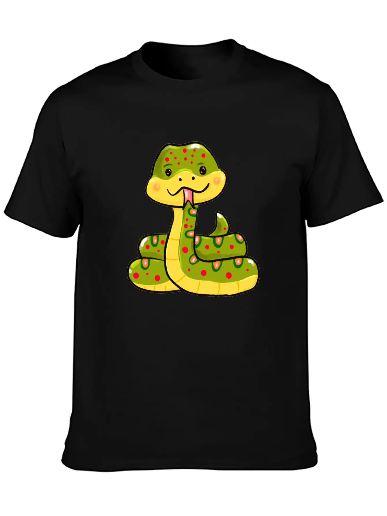 Cute Snake Relaxed Everyday Tee – Lightweight And Durable Cotton