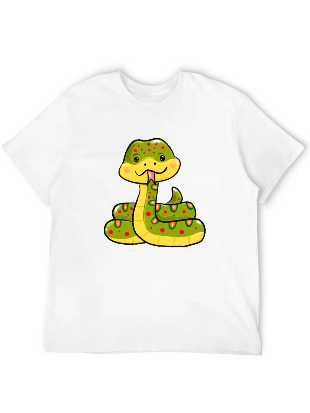 Cute Snake Relaxed Everyday Tee – Lightweight And Durable Cotton