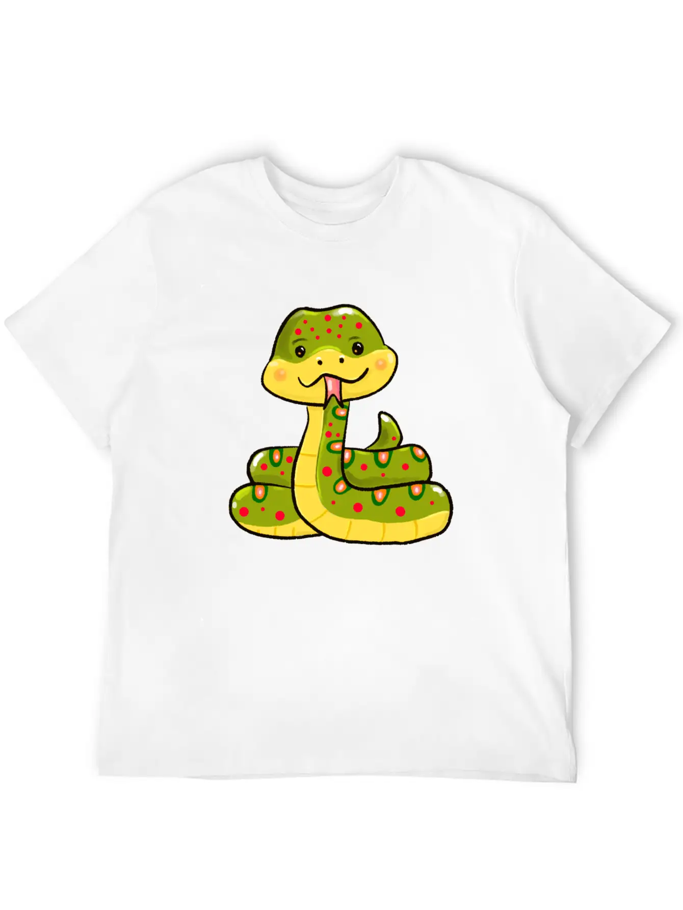 Cute Snake Relaxed Everyday Tee – Lightweight And Durable Cotton