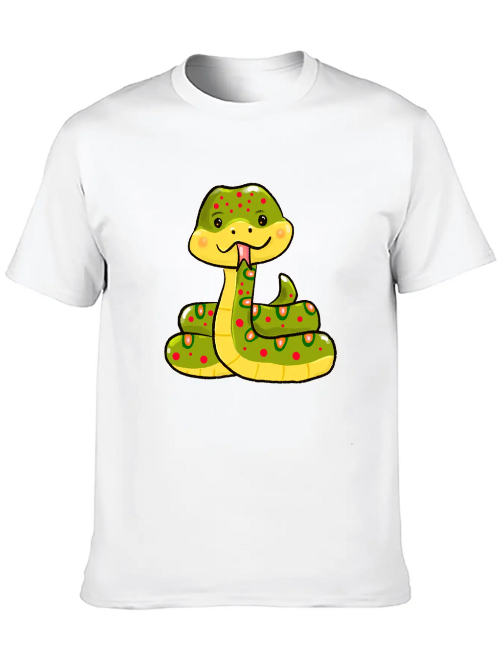 Cute Snake Relaxed Everyday Tee – Lightweight And Durable Cotton