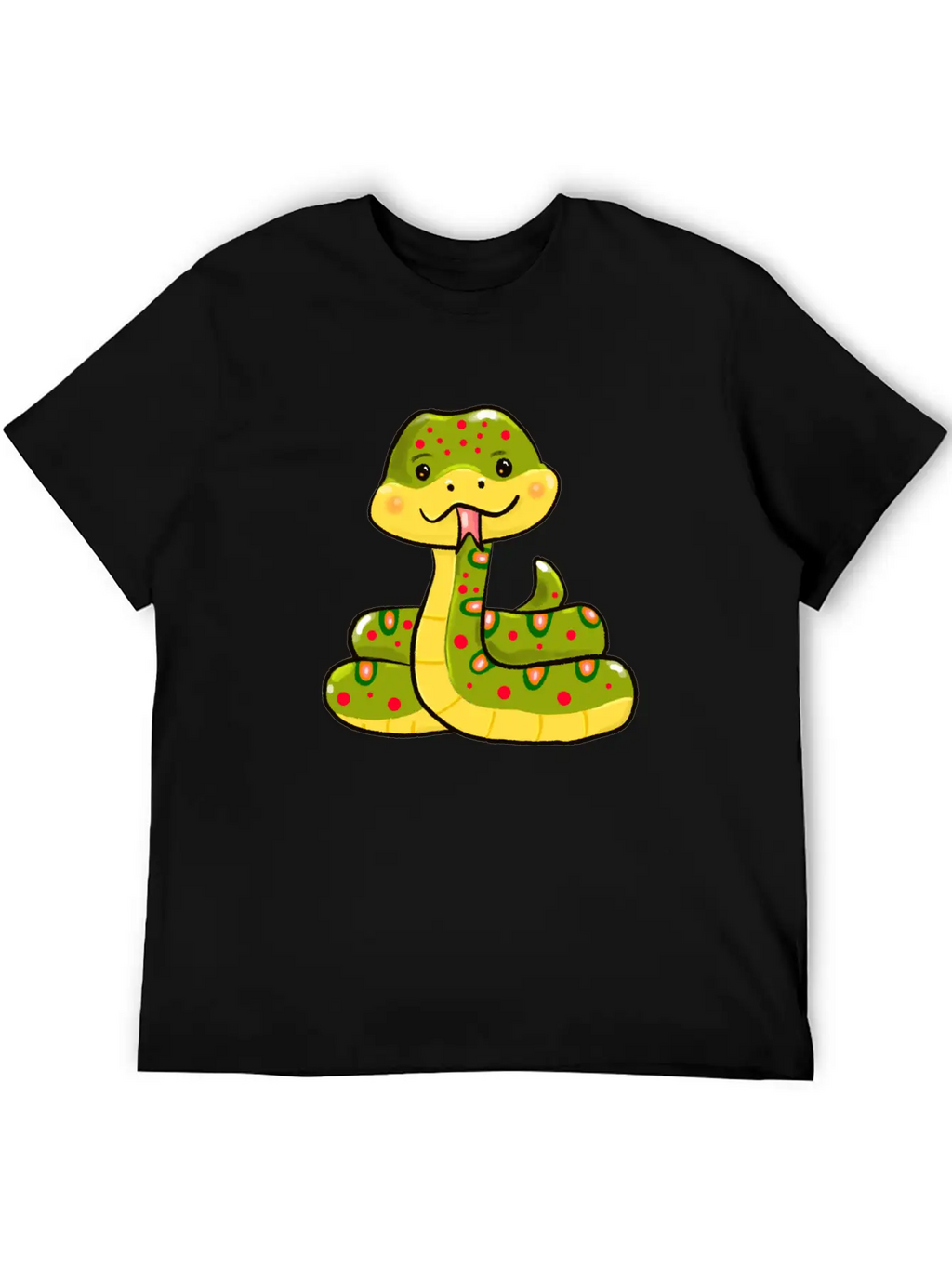 Cute Snake Relaxed Everyday Tee – Lightweight And Durable Cotton