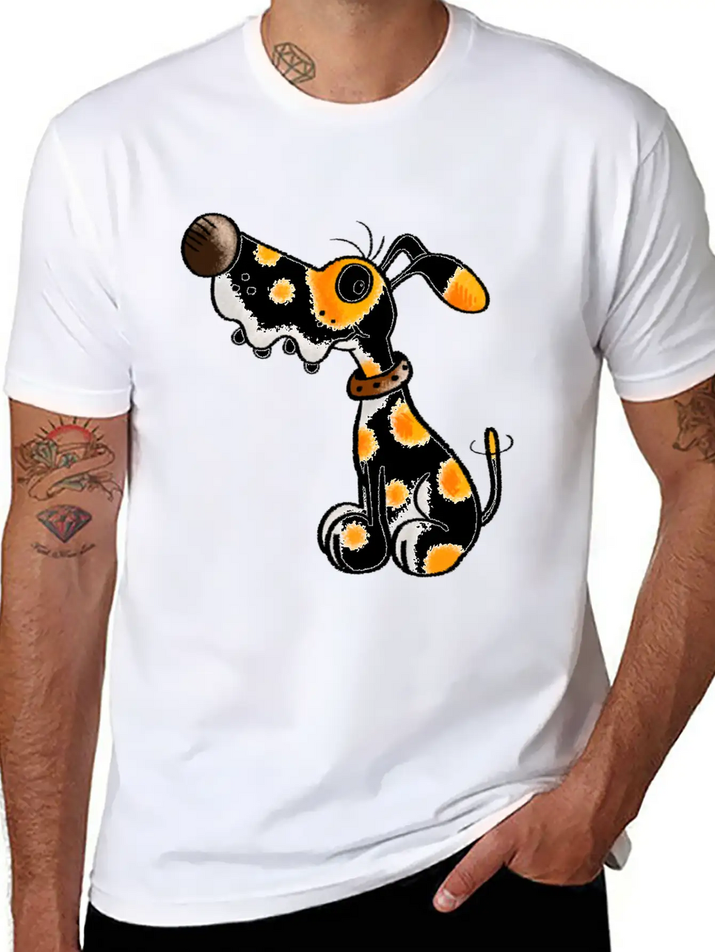 Cute Spotted Dog - Dogs - Cartoon - Funny - Gift Classic Cotton Tee – Unisex Comfort For Any Season