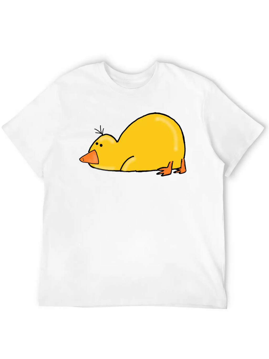 Cute Tired Duck Unisex Casual T-Shirt – Clean Design For Daily Comfort