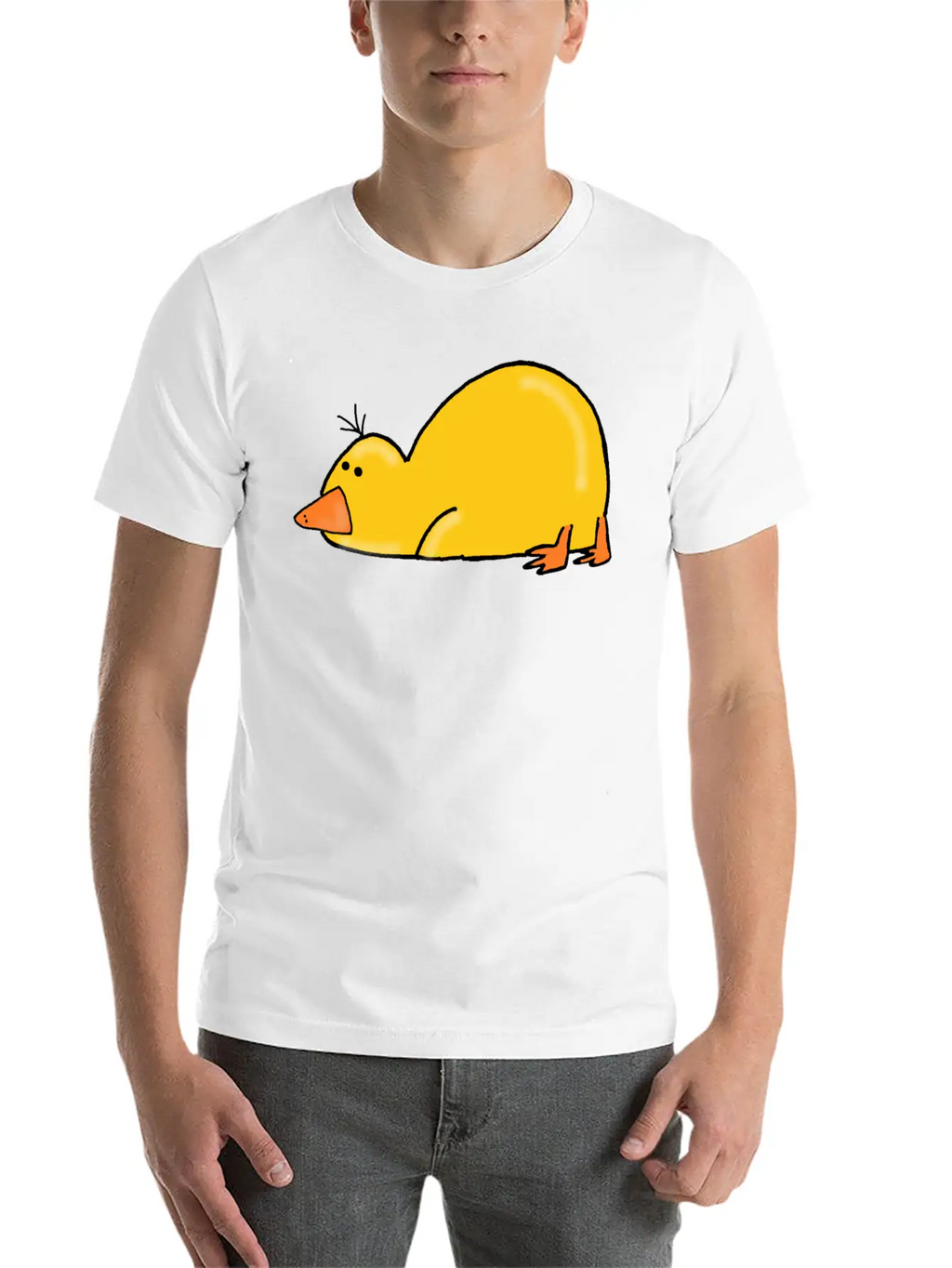 Cute Tired Duck Unisex Casual T-Shirt – Clean Design For Daily Comfort