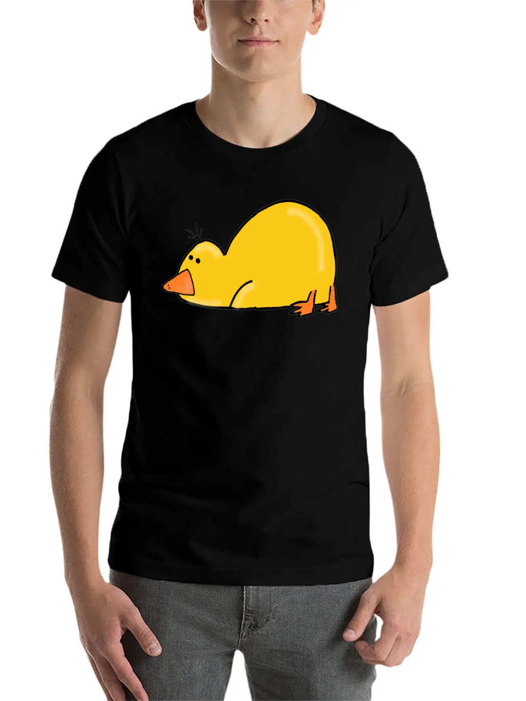 Cute Tired Duck Unisex Casual T-Shirt – Clean Design For Daily Comfort