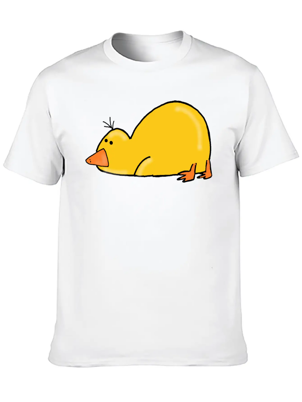 Cute Tired Duck Unisex Casual T-Shirt – Clean Design For Daily Comfort