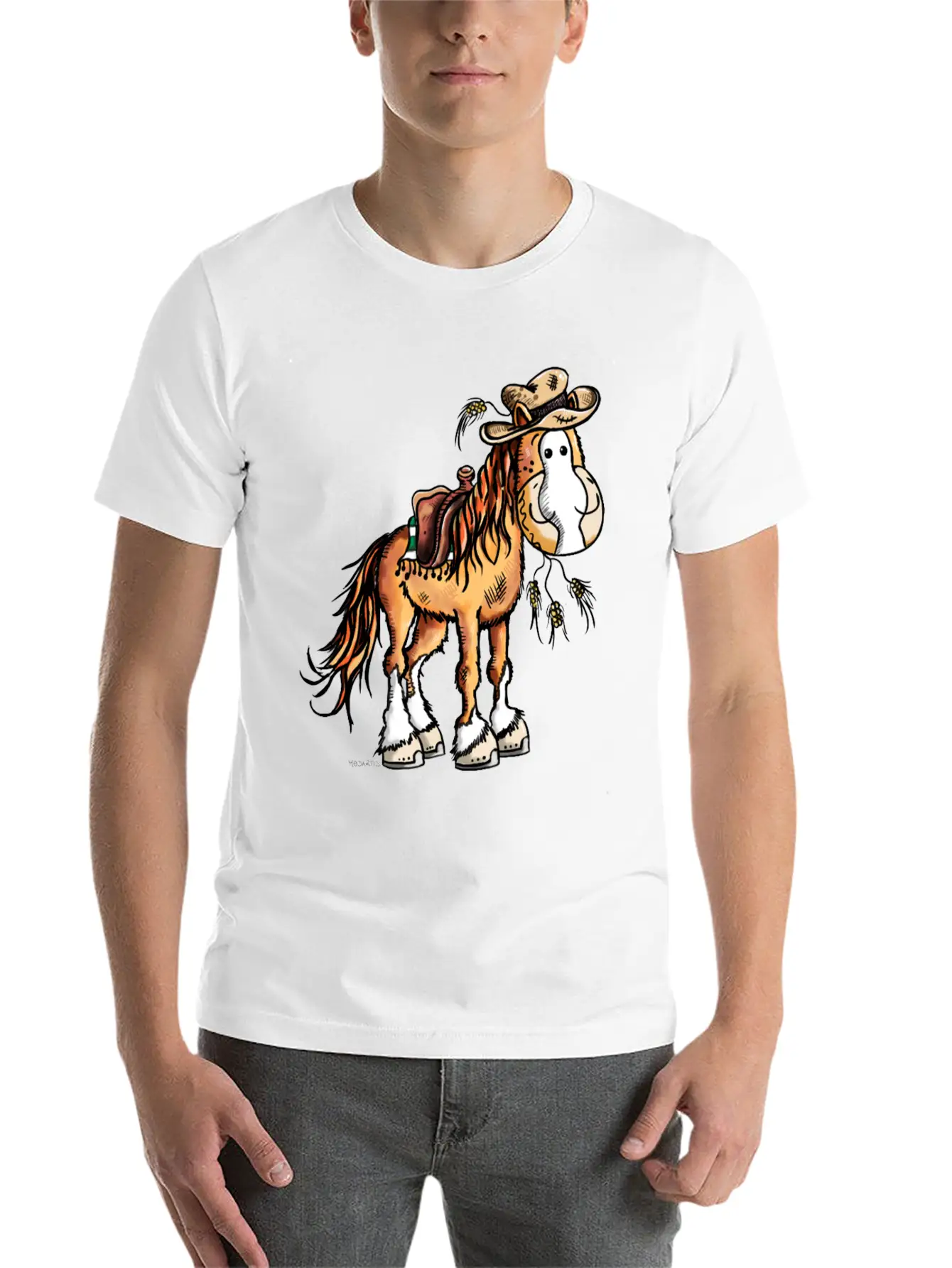 Cute Western Horse - Horses - Gift - Cowboy Basic Graphic T-Shirt – Daily Comfort In Soft Cotton