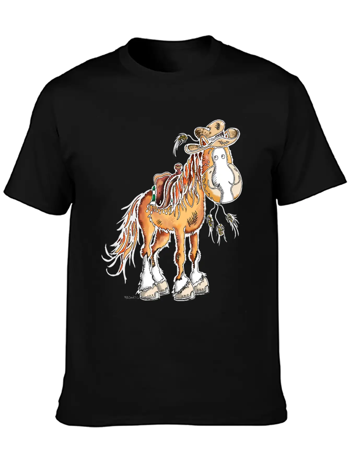 Cute Western Horse - Horses - Gift - Cowboy Basic Graphic T-Shirt – Daily Comfort In Soft Cotton