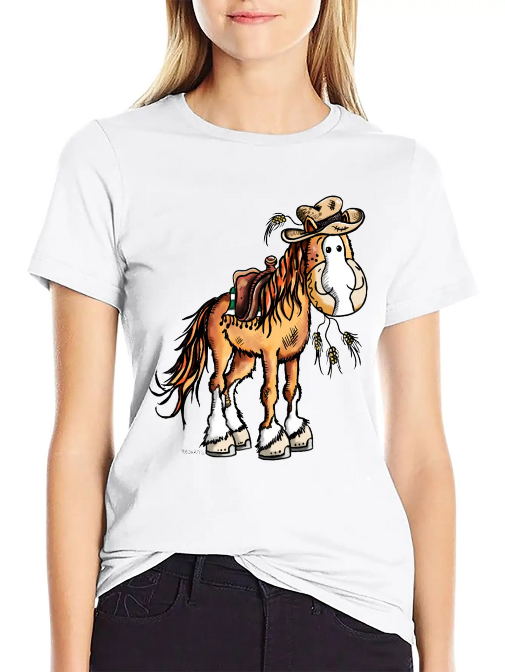 Cute Western Horse - Horses - Gift - Cowboy Basic Graphic T-Shirt – Daily Comfort In Soft Cotton