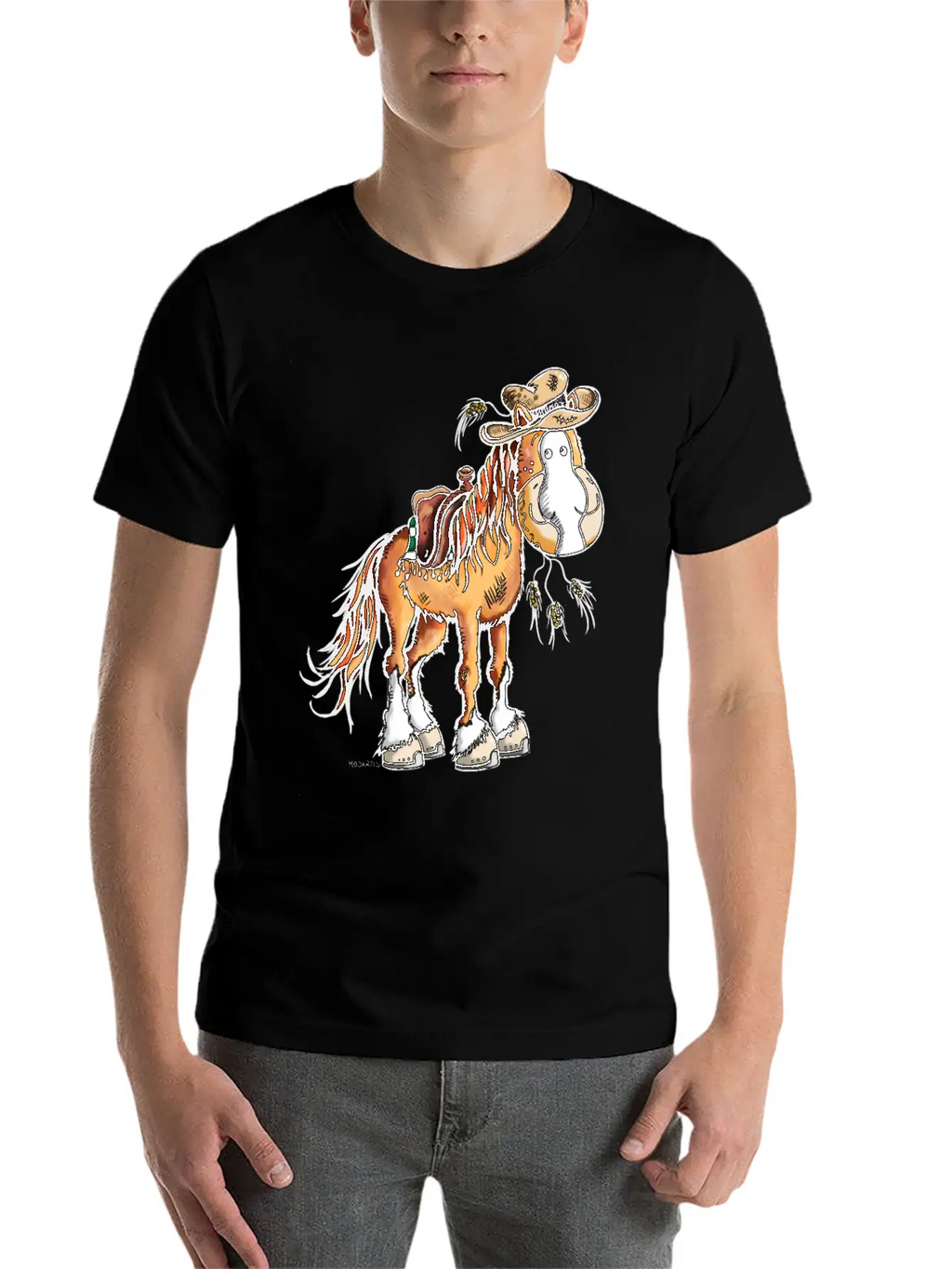 Cute Western Horse - Horses - Gift - Cowboy Basic Graphic T-Shirt – Daily Comfort In Soft Cotton