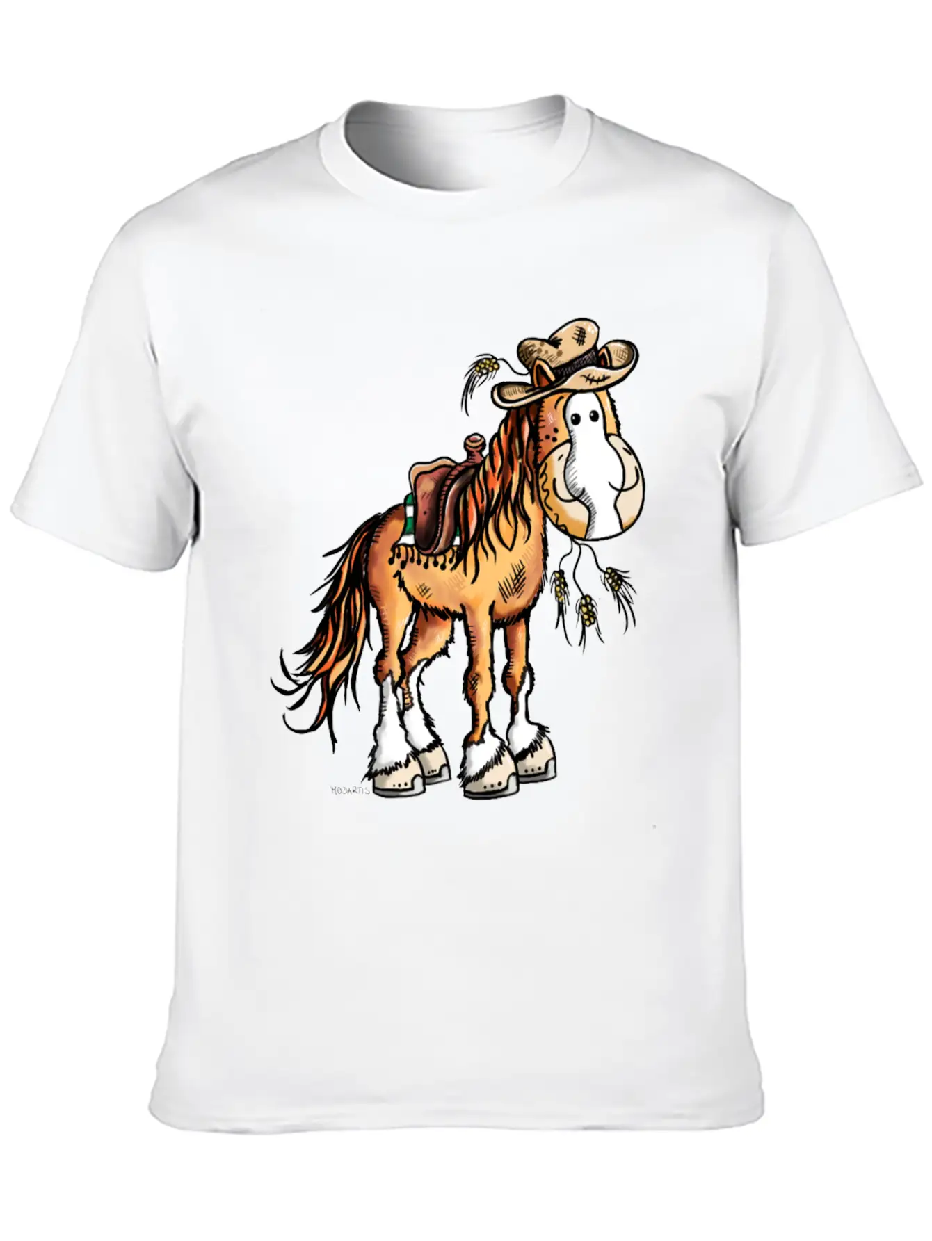 Cute Western Horse - Horses - Gift - Cowboy Basic Graphic T-Shirt – Daily Comfort In Soft Cotton