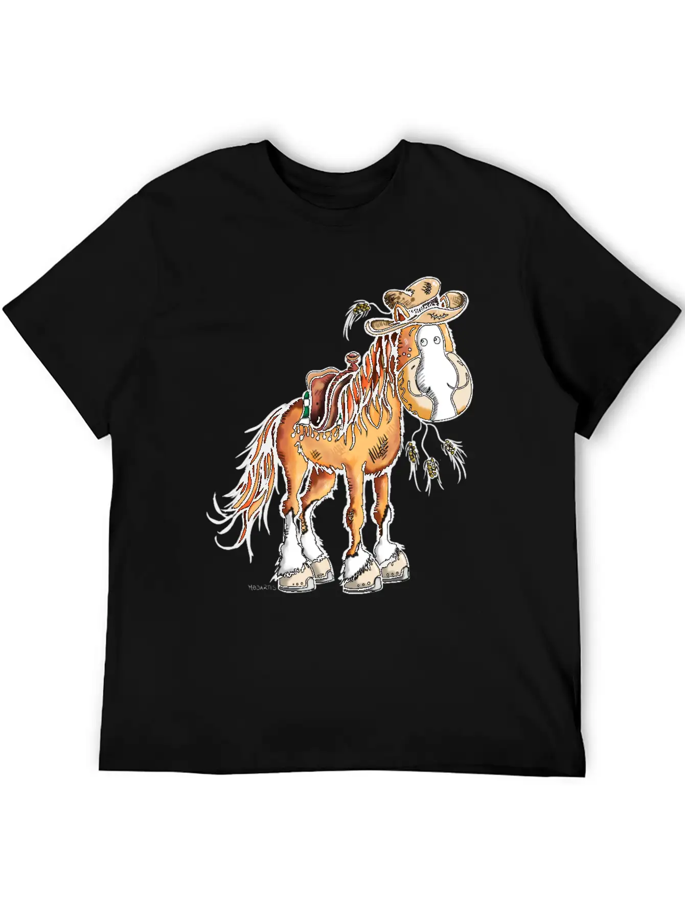 Cute Western Horse - Horses - Gift - Cowboy Basic Graphic T-Shirt – Daily Comfort In Soft Cotton