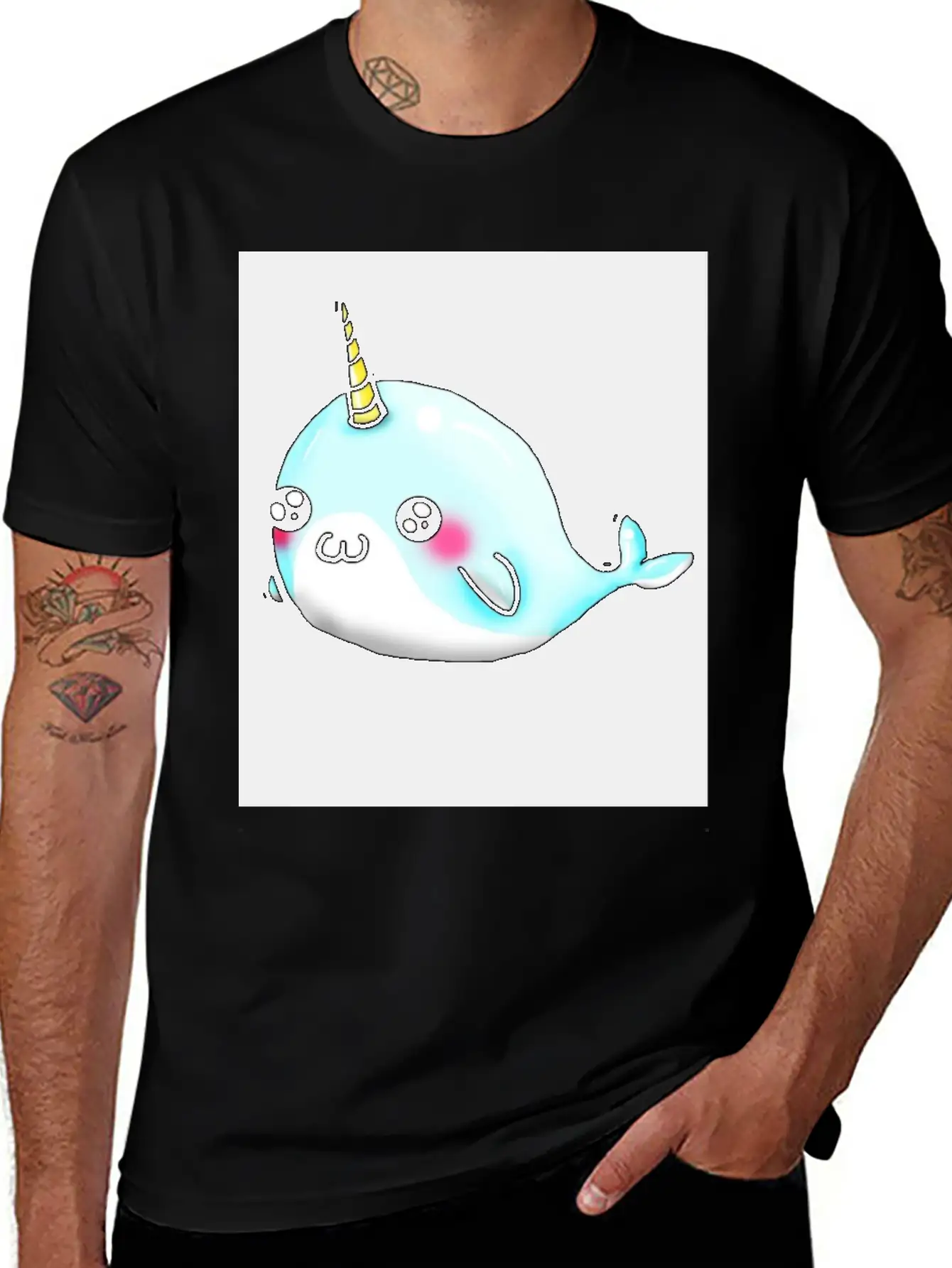 Cute Whale Stylish Everyday T-Shirt – Unisex Basic Cotton Tee
