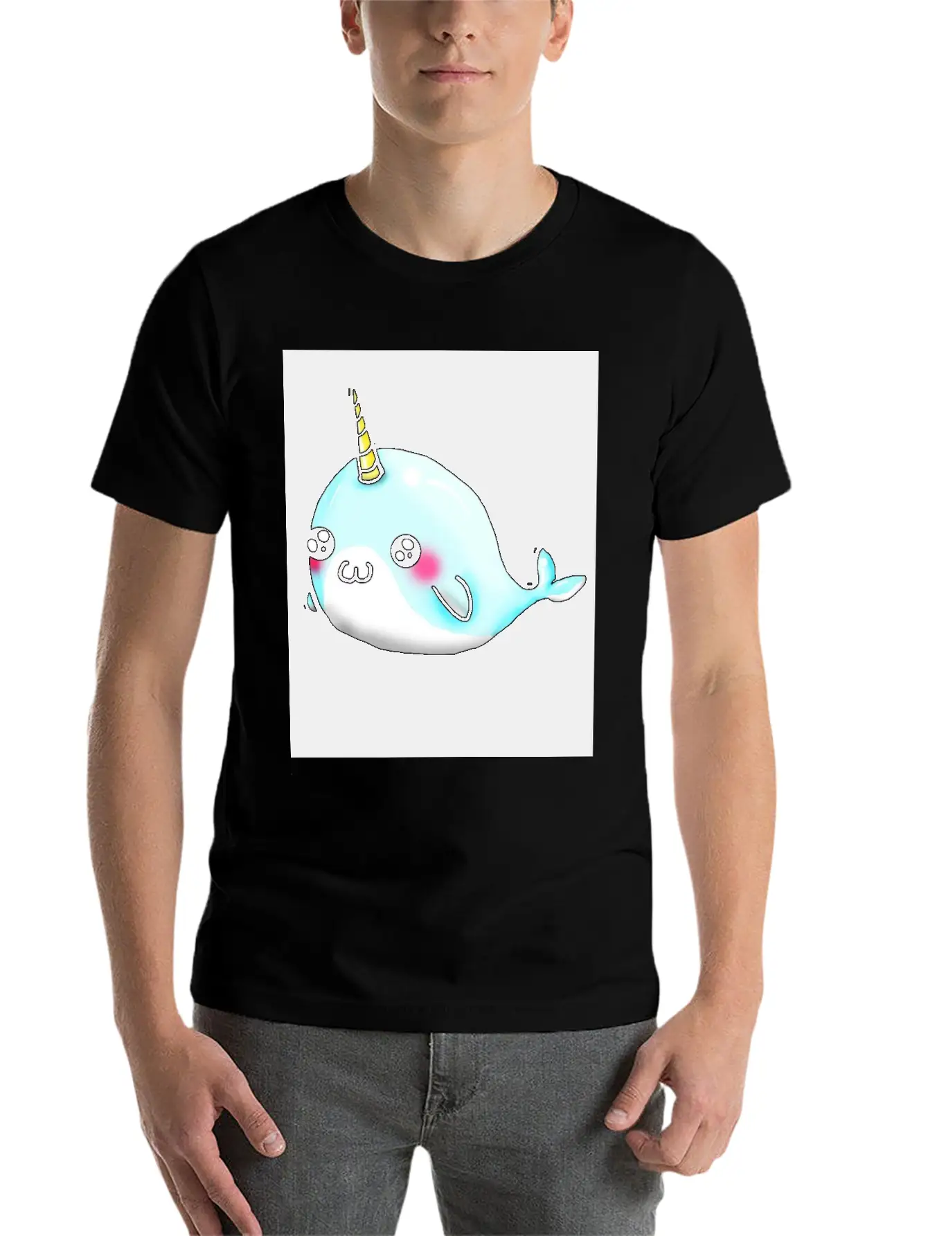 Cute Whale Stylish Everyday T-Shirt – Unisex Basic Cotton Tee