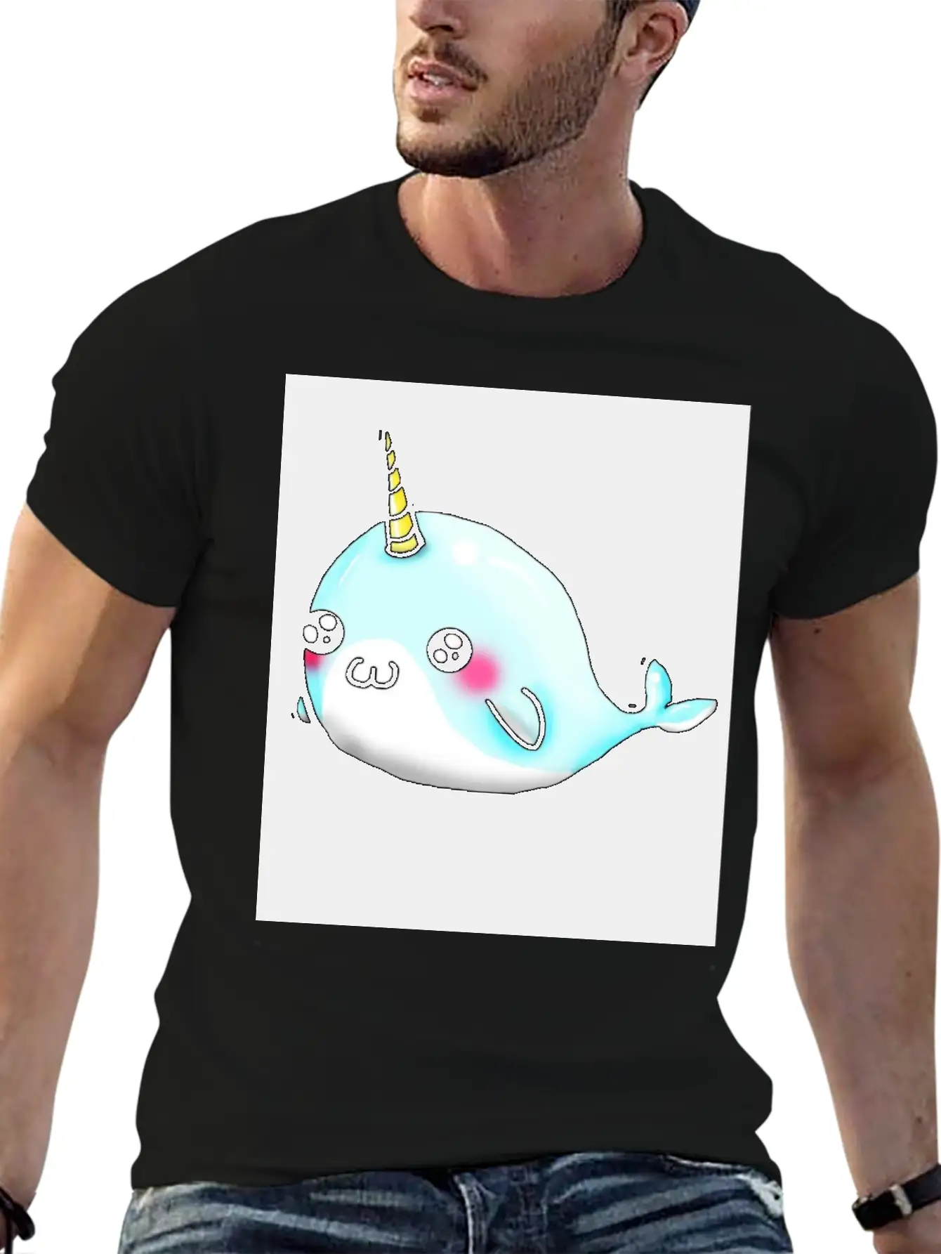 Cute Whale Stylish Everyday T-Shirt – Unisex Basic Cotton Tee