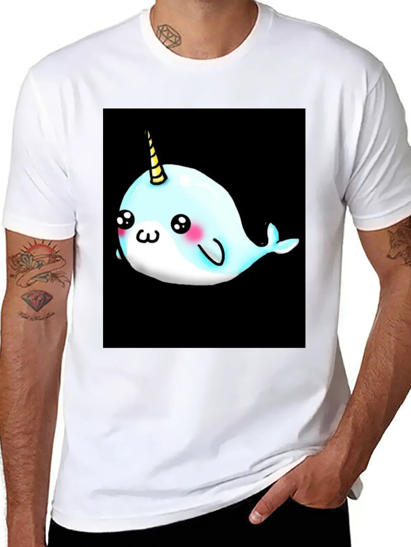 Cute Whale Stylish Everyday T-Shirt – Unisex Basic Cotton Tee