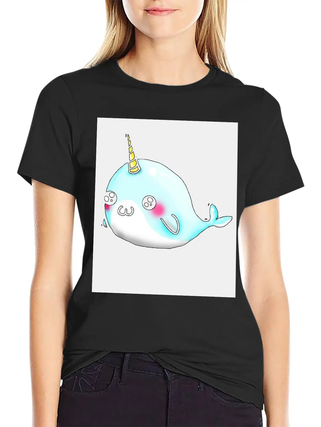 Cute Whale Stylish Everyday T-Shirt – Unisex Basic Cotton Tee