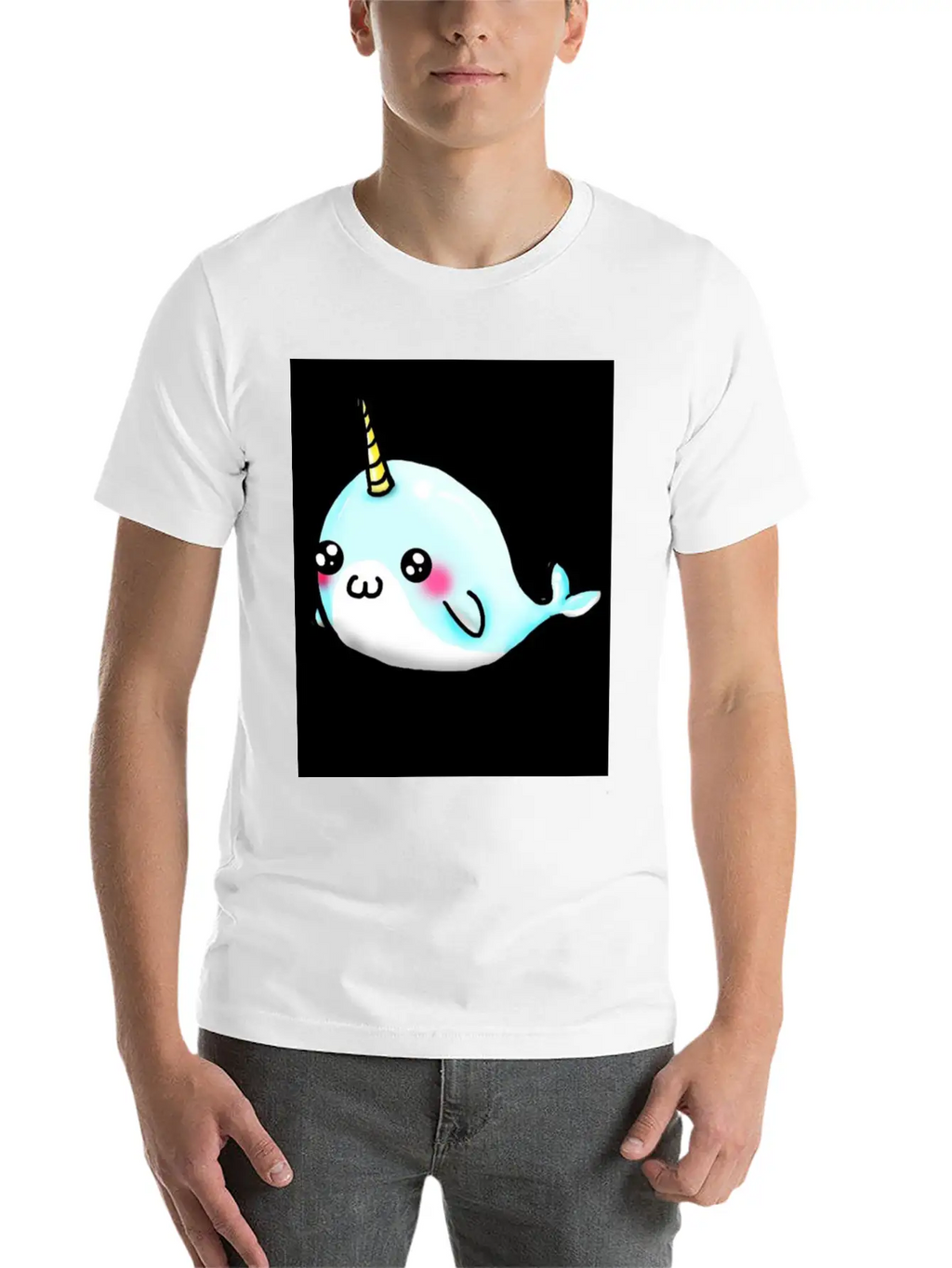 Cute Whale Stylish Everyday T-Shirt – Unisex Basic Cotton Tee