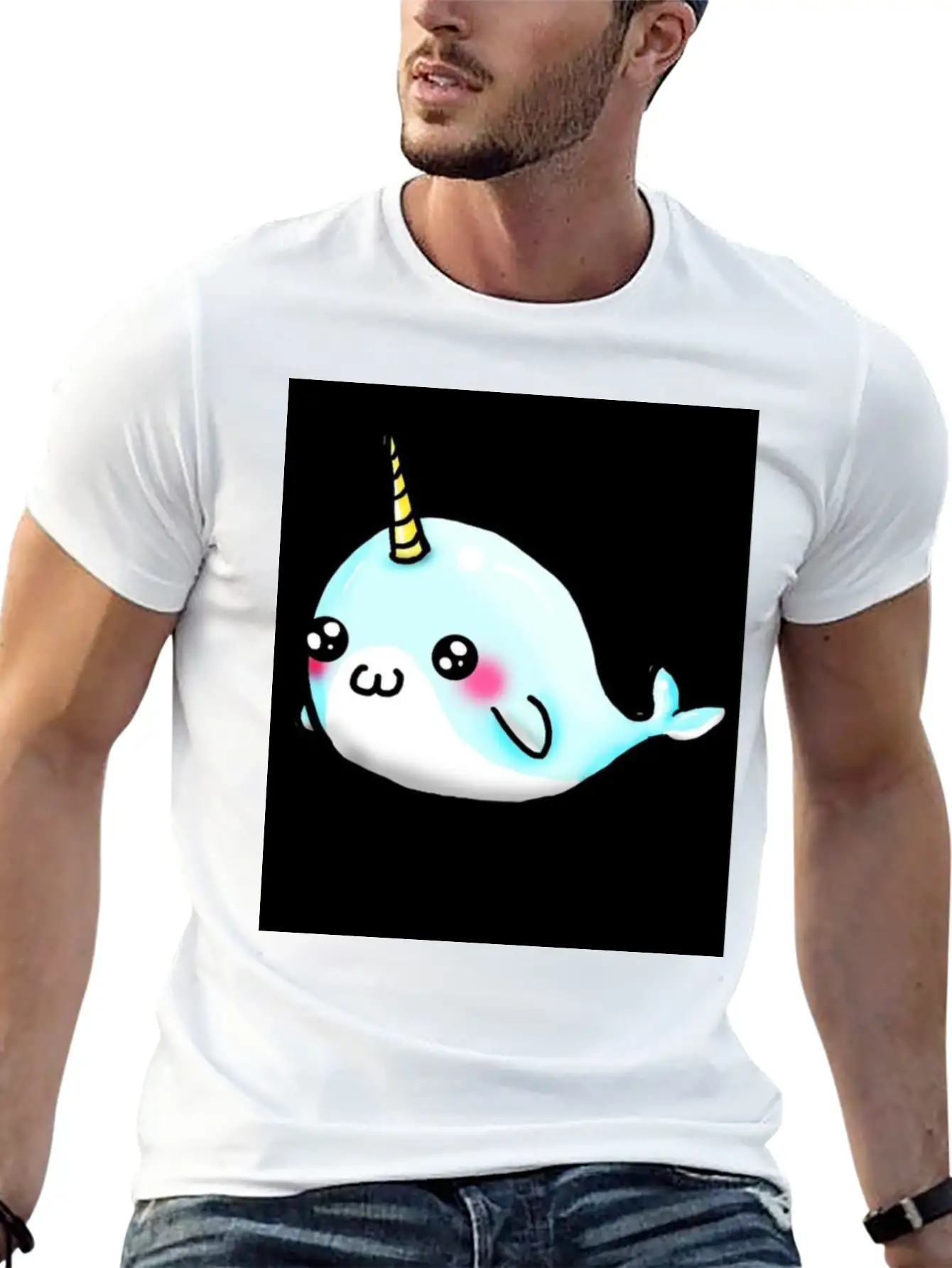 Cute Whale Stylish Everyday T-Shirt – Unisex Basic Cotton Tee