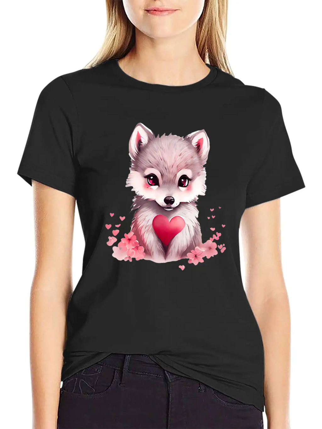 Cute Wolf Gift For Wolf Lovers Colorful Art Breathable Graphic T-Shirt – Perfect For Casual Days