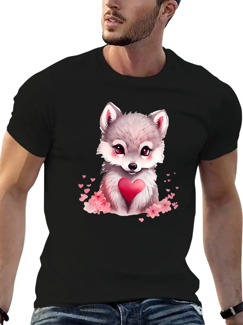 Cute Wolf Gift For Wolf Lovers Colorful Art Breathable Graphic T-Shirt – Perfect For Casual Days