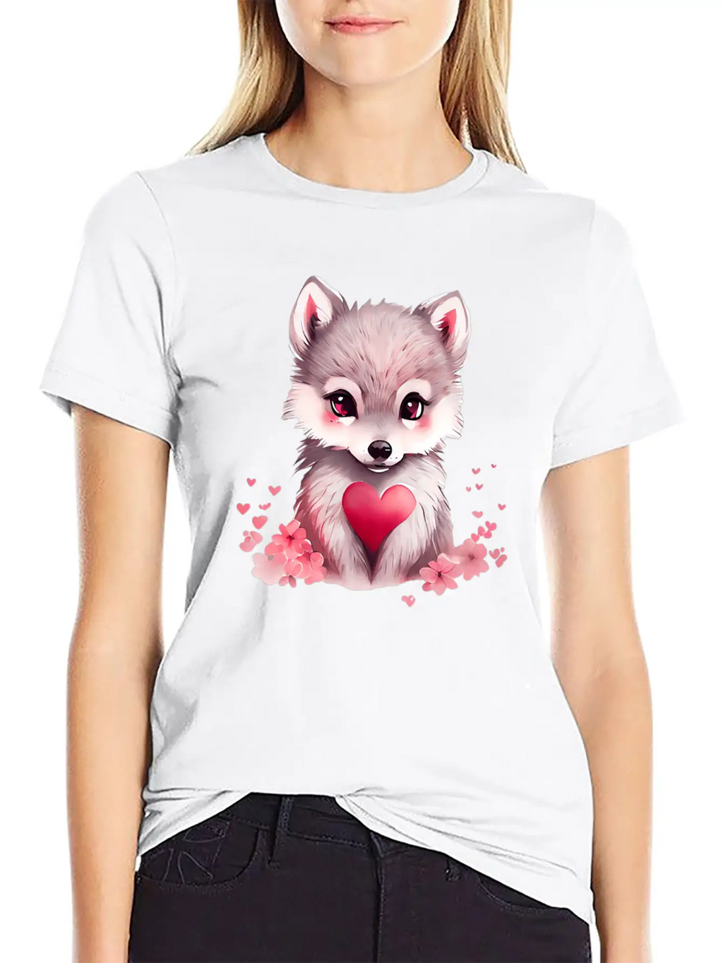 Cute Wolf Gift For Wolf Lovers Colorful Art Breathable Graphic T-Shirt – Perfect For Casual Days