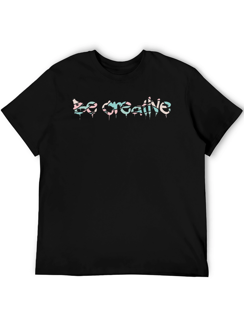Be Creative Graphic Tee - Black Cotton Comfort