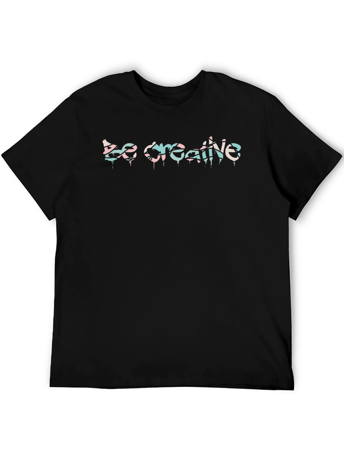 Be Creative Graphic Tee - Black Cotton Comfort
