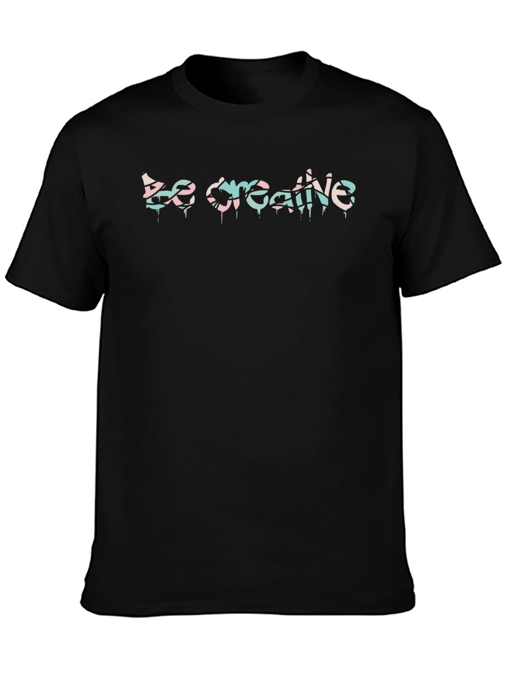 Be Creative Graphic Tee - Black Cotton Comfort