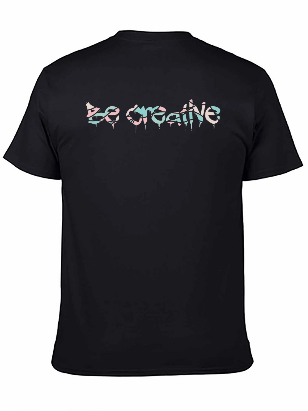 Be Creative Graphic Tee - Black Cotton Comfort
