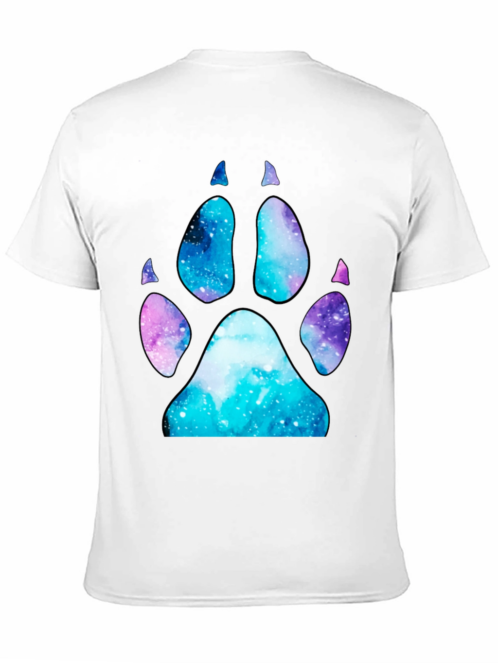 Galaxy Paw Print T-Shirt - Stylish Space Design