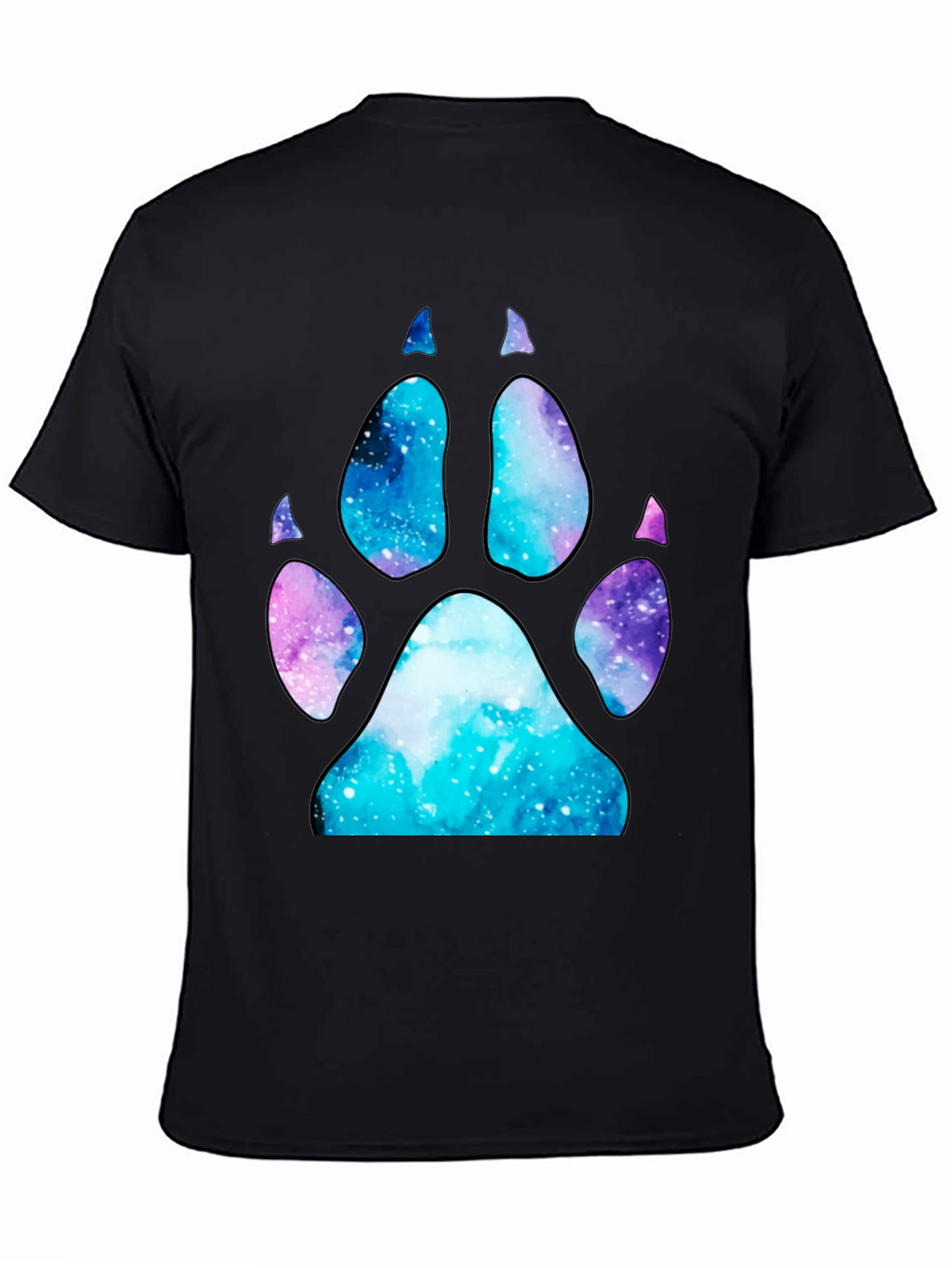 Galaxy Paw Print T-Shirt - Stylish Space Design
