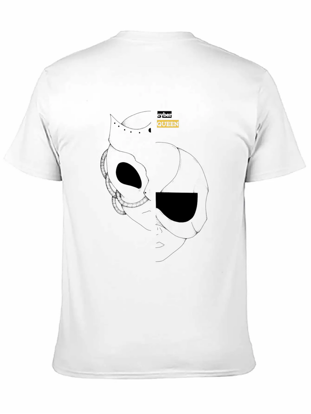 Cyber Queen, Cyberpunk Retro Futuristic Art Unisex Casual T-Shirt – Clean Design For Daily Comfort