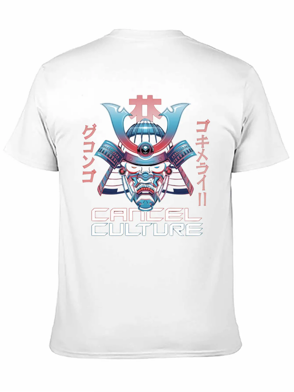 Cyber Samurai “Cancel Culture” Futuristic Art Stylish Everyday T-Shirt – Unisex Basic Cotton Tee